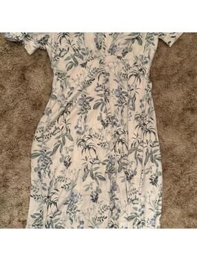 Gal Meets Glam Lauren Botanical Midi Dress Womens Size 16 Green Floral